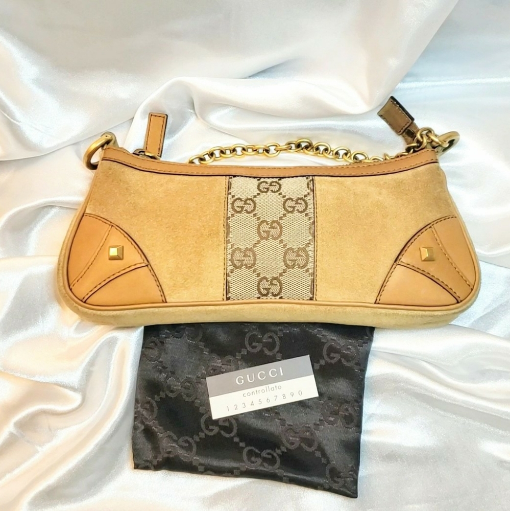 🍂SOLD GUCCI SUEDE CHAIN POCHETTE🍂 - Picture 9 of 9